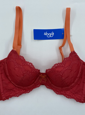 Sloggi专柜正品少女印花收副乳可插片文胸16-7424
