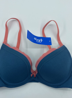 Sloggi专柜正品上薄下厚可拆肩带印花聚拢文胸16-7059