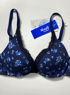 Sloggi正品印花上薄下厚深V聚拢文胸16-7957