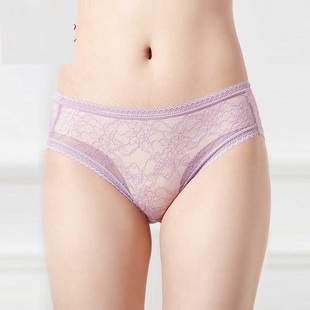 2060 黛安芬性感蕾丝女士内裤 舒适薄中腰平角小裤