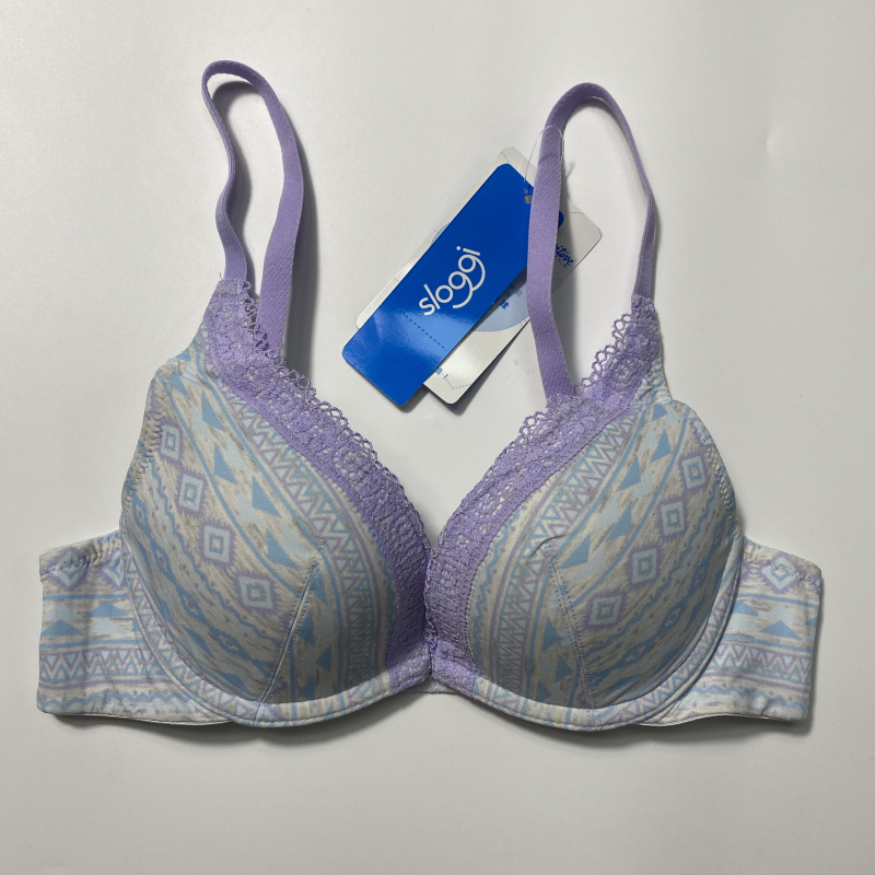sloggi印花蕾丝聚拢文胸内衣