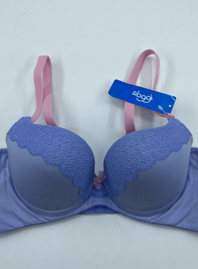 Sloggi专柜正品优雅蕾丝钩花可插片收副乳聚拢文胸16-7317
