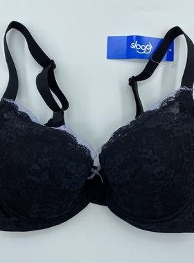 黛安芬Sloggi专柜正品蕾丝钩花收副乳上薄下厚聚拢文胸16-7955