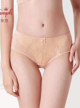 黛安芬舒适女中腰平角裤内裤E003210搭配文胸E003206 E003209