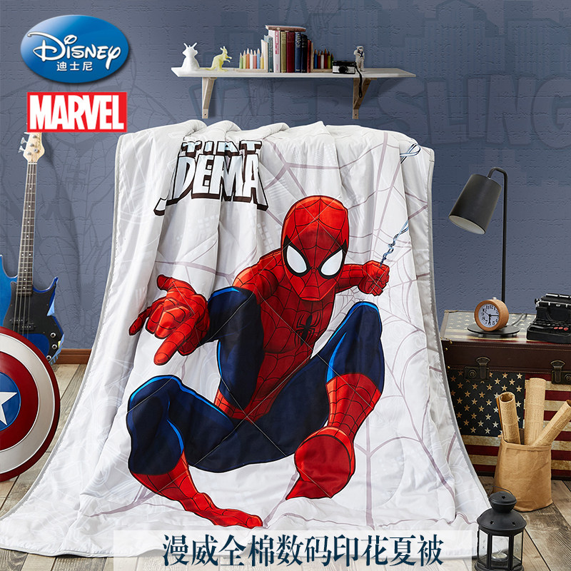Disney Man Wai Spider-Man Cotton summer quilt children Cartoon boy pure cotton Spring and summer Thin quiltsin the Bedclothes , Quilt, Synthetic quilt category - from Buy2taobao.com to provide professional Taobao agent buy service