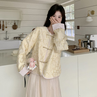 上衣1C056P145K198 现货重工花边外套春秋款 新款 首发现货新中式