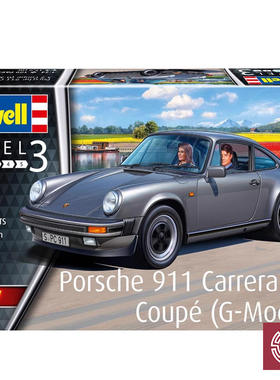 铸造模型 Revell/利华拼装汽车 07688 保时捷911 Carrera 3.2 1/2