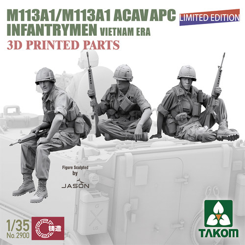 铸造模型 三花TAKOM 2900 1/35 M113A1运兵车搭载兵人含3D打印件