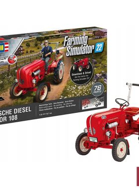 铸造模型 利华拼装车模 07823 Porsche Junior 108 拖拉机 1/24