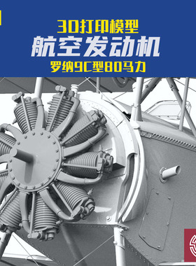 铸造模型 CSM3D打印件 E32-007 1/32 罗纳9C型 80马力 航空发动机
