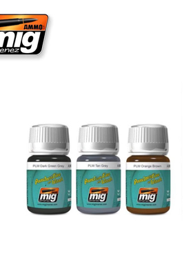 铸造模型 AMMO MIG 7414 德早期飞机涂装 旧化套装35ml*3瓶