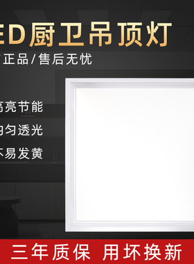 30乘30集成吊顶led灯厨房300X600卫生间300X300铝扣板嵌入式面板