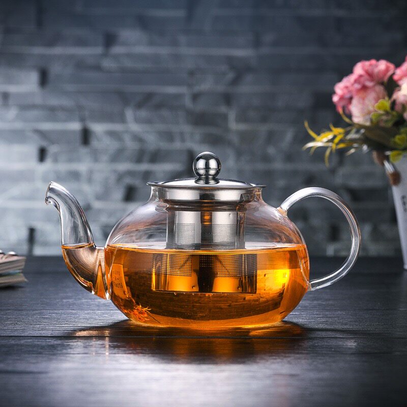 不锈钢过滤内胆泡茶壶家用耐热玻璃茶壶加厚花茶壶功夫茶具煮茶壶图片