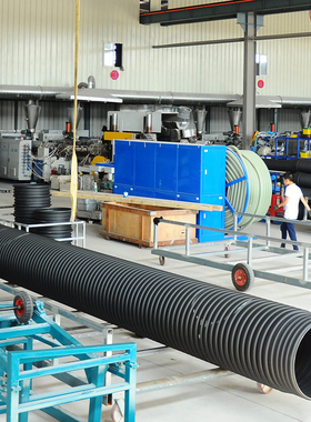 广东潮汕工厂HDPE塑料波纹管双壁波纹管黑色波纹管500SN8正