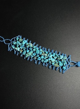 Vintage 古著「Jessicafoxx」蓝色天然石手链