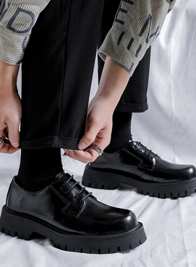 皮鞋男2025新款冬季英伦风增高结婚新郎鞋子正装商务休闲黑色皮鞋