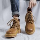2025冬季 鞋 新款 中帮户外工装 英伦风真皮高帮大黄靴美式 马丁靴男款