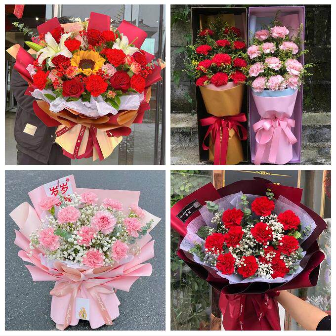 上海市浦东新区高行高东张江鲜花店订康乃馨百合花束同城配送长辈