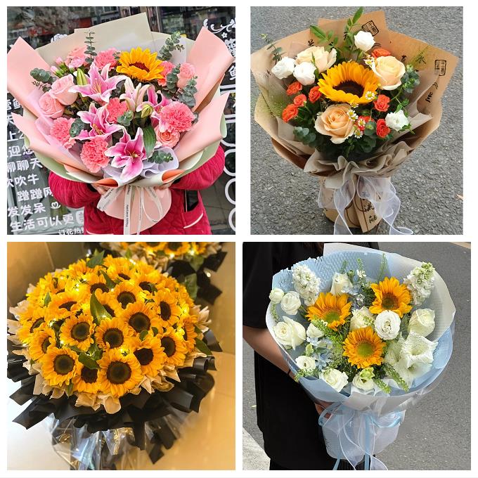 北京石景山区广宁五里坨鲁谷鲜花店同城配送玫瑰向日葵男女友生日