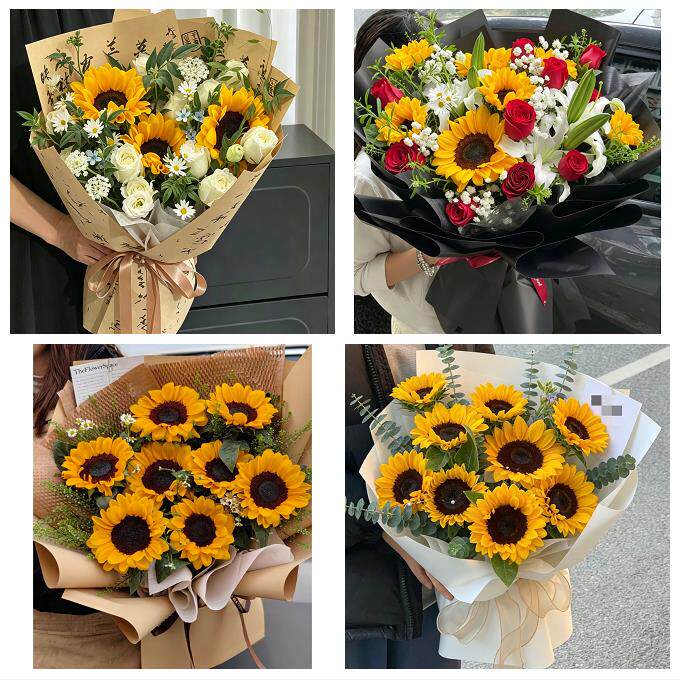 北京市海淀区清华园燕园香山同城鲜花店成人礼高考向日葵玫瑰花束