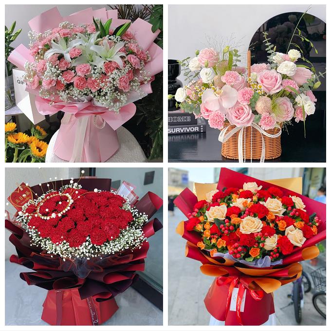 南充市顺庆高坪嘉陵区阆中市鲜花店同城配送康乃馨父母生日看病人