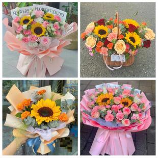 成人礼高考毕业向日葵花束北京市门头沟区大峪城子东辛房同城花店