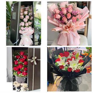 上海长宁区华阳路江苏路新华路鲜花店同城配送媳妇女友圣诞节玫瑰