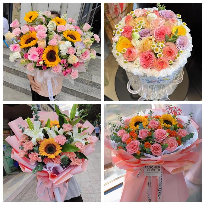 平凉市崇信华亭县庄浪静宁县鲜花店同城送玫瑰绣球向日葵生日花束