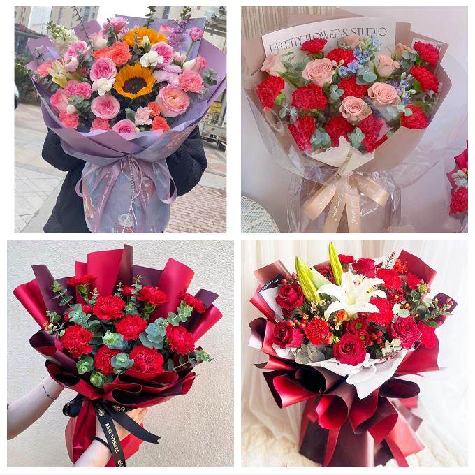 北京石景山区广宁五里坨鲁谷同城鲜花店38节康乃馨百合送妈妈长辈