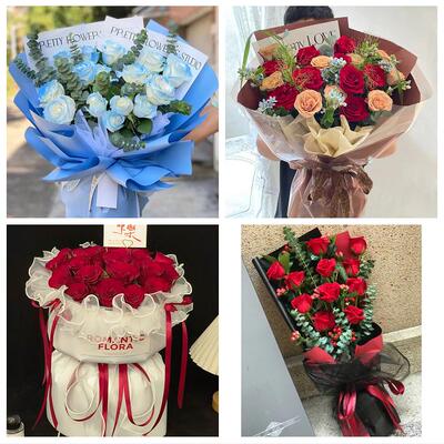 吉林吉林市昌邑区龙潭区船营区同城鲜花店七夕玫瑰花束送男女朋友