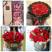 上海市松江区岳阳永丰方松街同城鲜花店情人节表白送玫瑰花束礼盒