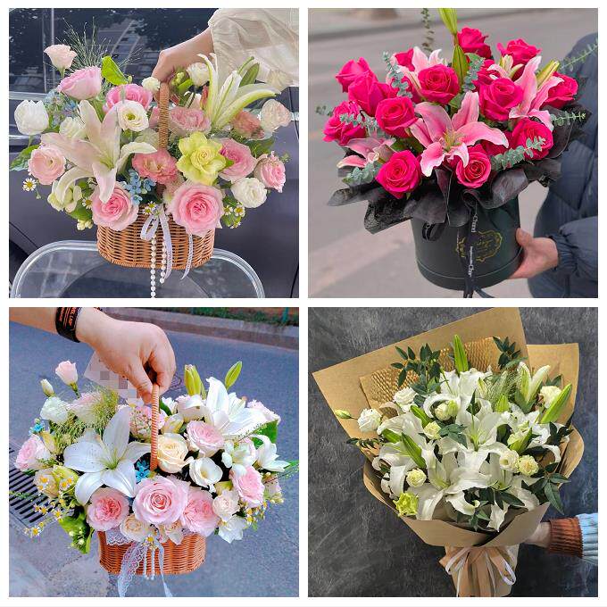 江苏苏州市张家港昆山市太仓市鲜花店同城送玫瑰香水百合生日花束