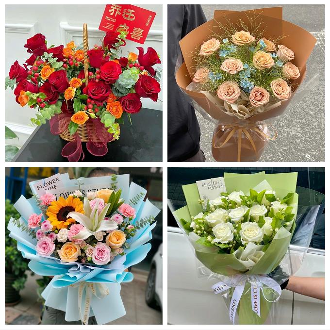 送咸阳市淳化县武功县兴平市同城鲜花店七夕表白订红玫瑰花束礼盒