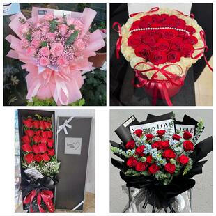 上海市浦东新区祝桥泥城宣桥鲜花店同城送女朋友闺蜜女神节红玫瑰