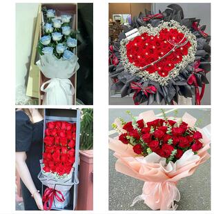 浙江宁波市海曙区江北区北仑区同城鲜花店情人节玫瑰表白女友老婆