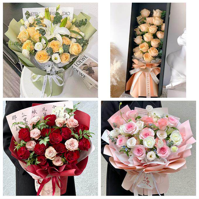 山东淄博周村区桓台高青沂源县鲜花店同城配送女神节玫瑰花束礼盒