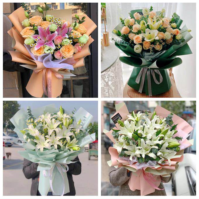 上饶市鄱阳万年婺源县德兴市鲜花店同城配送老婆香水百合玫瑰花束