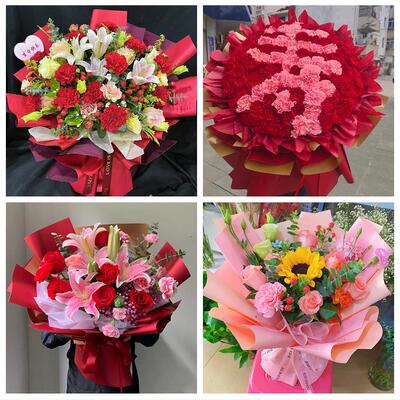 邯郸市馆陶曲周县魏县武安市同城鲜花店38节送长辈女士康乃馨百合