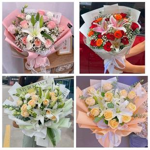 天津西青区西营门李七庄赤龙南鲜花店同城送玫瑰香水百合生日花束