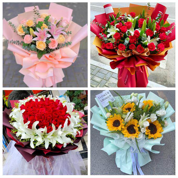 郑州市荥阳新密市新郑登封市鲜花店同城配送老婆香水百合玫瑰花束