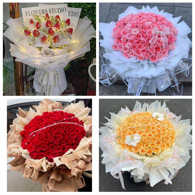 湖北武汉市洪山江夏黄陂新洲区同城鲜花店玫瑰草莓花束送女友闺蜜