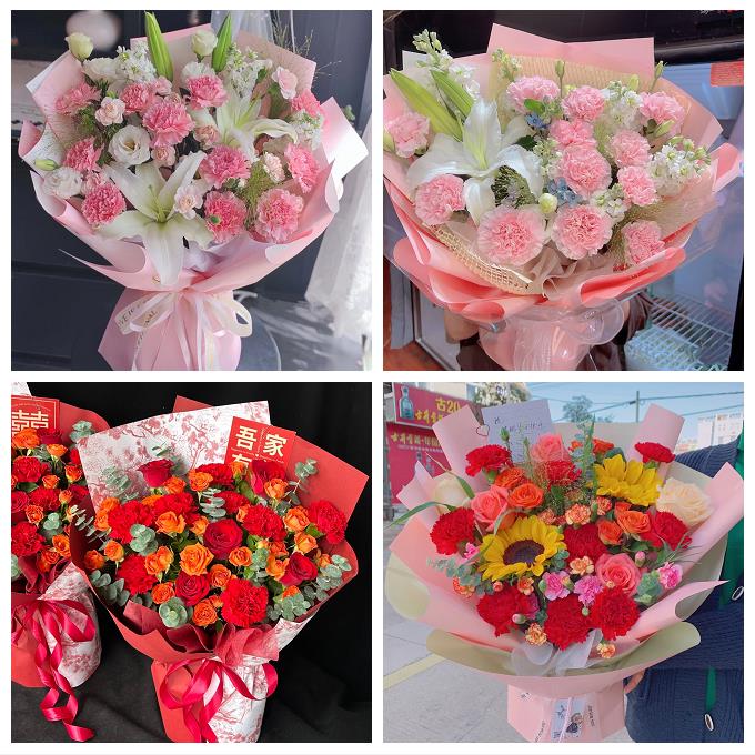 唐山市曹妃甸区遵化市迁安市鲜花店同城配送康乃馨父母生日看病人