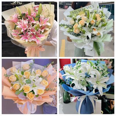 云南普洱市思茅区宁洱县墨江县鲜花店同城送玫瑰香水百合生日花束