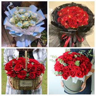 抚州市临川区南城黎川南丰县同城鲜花店情人节表白送玫瑰花束礼盒