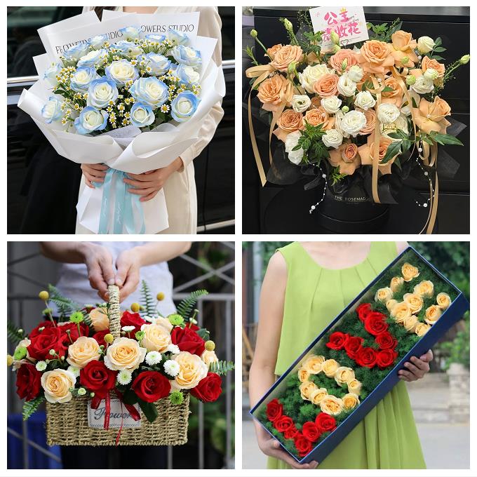 山东济南市历下区市中区槐荫区同城鲜花店七夕玫瑰送老婆女友生日