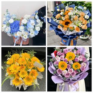 湘西州保靖古丈县永顺龙山县同城鲜花店父亲节向日葵花束男士生日