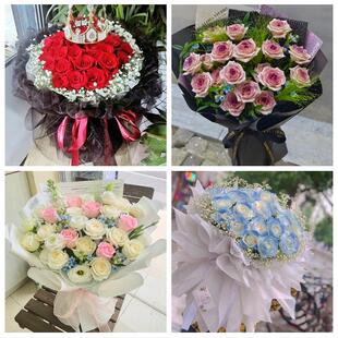 送绵阳市涪城区游仙区三台县鲜花店同城送女朋友闺蜜女神节红玫瑰