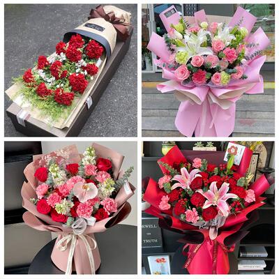 送忻州市保德县偏关县原平市鲜花店同城送婆婆岳母亲节康乃馨花束