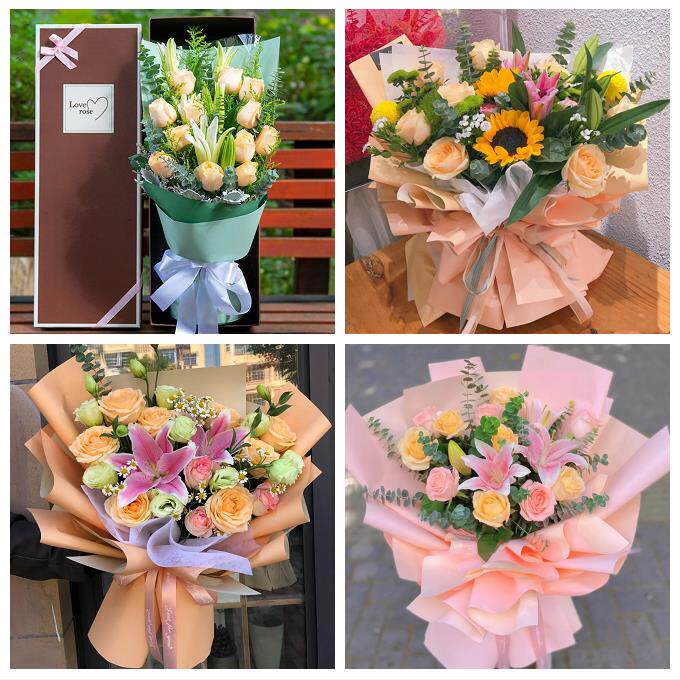 送鸡西市鸡东县虎林市密山市鲜花店同城配送老婆香水百合玫瑰花束