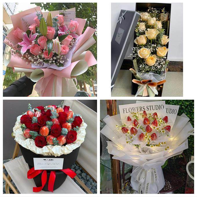 江苏连云港市东海县灌云灌南县同城鲜花店玫瑰草莓花束送女友闺蜜